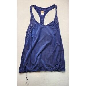 Lucy Tech Women's Tank Top Racerback Dark Blue Microfiber Size Small